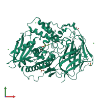 PDB entry 3i2i coloured by chain, front view.