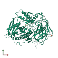 PDB entry 3i2k coloured by chain, front view.