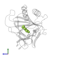 2-OXOGLUTARIC ACID in PDB entry 3i2o, assembly 1, side view.