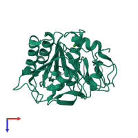 PDB entry 3i2y coloured by chain, top view.