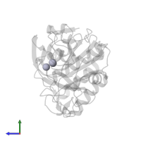 MERCURY (II) ION in PDB entry 3i34, assembly 1, side view.