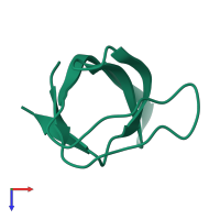 PDB entry 3i35 coloured by chain, top view.