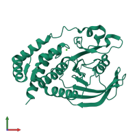 PDB entry 3i36 coloured by chain, front view.