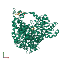 PDB entry 3i39 coloured by chain, front view.