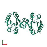 Response regulatory domain-containing protein in PDB entry 3i42, assembly 1, front view.