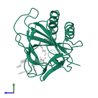 Alpha-ketoglutarate-dependent dioxygenase AlkB in PDB entry 3i49, assembly 1, side view.