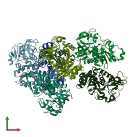 PDB entry 3i4c coloured by chain, front view.