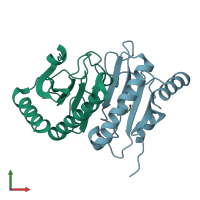 PDB entry 3i4s coloured by chain, front view.