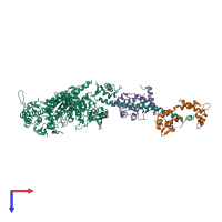PDB entry 3i5h coloured by chain, top view.