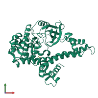 PDB entry 3i79 coloured by chain, front view.