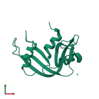 PDB entry 3i7x coloured by chain, front view.