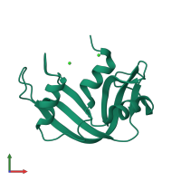 PDB entry 3i7y coloured by chain, front view.