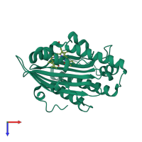 PDB entry 3i95 coloured by chain, top view.
