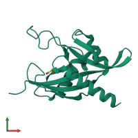 PDB entry 3i9x coloured by chain, front view.