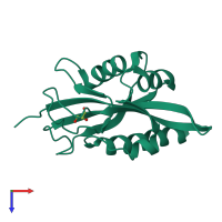 PDB entry 3i9x coloured by chain, top view.