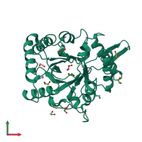 PDB entry 3ian coloured by chain, front view.