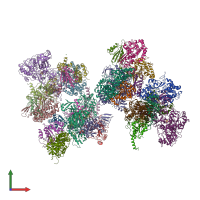 PDB entry 3ias coloured by chain, front view.