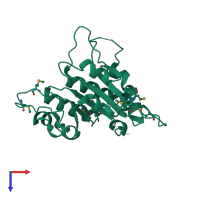 PDB entry 3ic6 coloured by chain, top view.