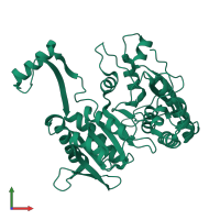 PDB entry 3icd coloured by chain, front view.