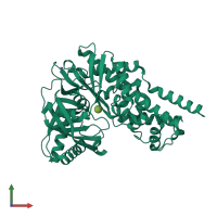 PDB entry 3idh coloured by chain, front view.