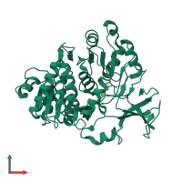 PDB entry 3ier coloured by chain, front view.