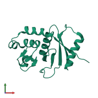 PDB entry 3if0 coloured by chain, front view.