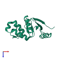 PDB entry 3if0 coloured by chain, top view.