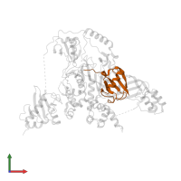 Ubiquitin in PDB entry 3ihp, assembly 2, front view.