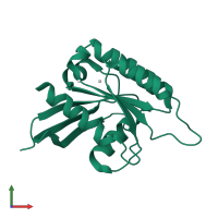 PDB entry 3ihw coloured by chain, front view.