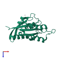 PDB entry 3ihw coloured by chain, top view.