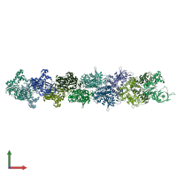 PDB entry 3iky coloured by chain, front view.