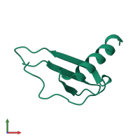 PDB entry 3il8 coloured by chain, front view.