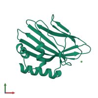 PDB entry 3ile coloured by chain, front view.