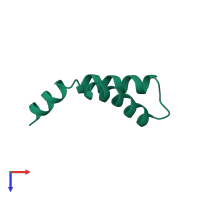 PDB entry 3im3 coloured by chain, top view.