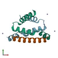 PDB entry 3im4 coloured by chain, front view.