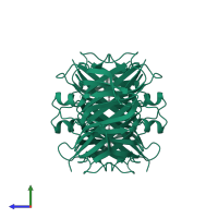 Transthyretin in PDB entry 3ims, assembly 1, side view.