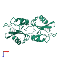 Growth factor receptor-bound protein 2 in PDB entry 3in8, assembly 1, top view.