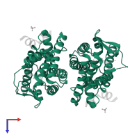 Oxysterols receptor LXR-alpha in PDB entry 3ips, assembly 1, top view.