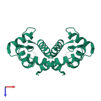 Protein S100-B in PDB entry 3iqq, assembly 1, top view.