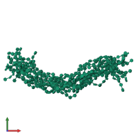 PDB entry 3irl coloured by chain, ensemble of 14 models, front view.