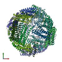 PDB entry 3ise coloured by chain, front view.