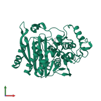 Beta-lactamase in PDB entry 3ixb, assembly 1, front view.