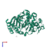 Beta-lactamase in PDB entry 3ixb, assembly 1, top view.