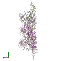 PDB entry 3iyh coloured by chain, side view.