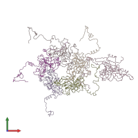 PDB entry 3iys coloured by chain, front view.