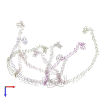 PDB entry 3iyv coloured by chain, top view.