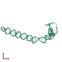PDB entry 3izd coloured by chain, front view.