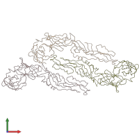 PDB entry 3j05 coloured by chain, front view.