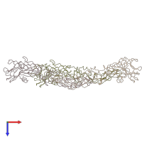 PDB entry 3j0b coloured by chain, top view.
