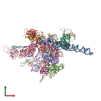 PDB entry 3j0l coloured by chain, front view.